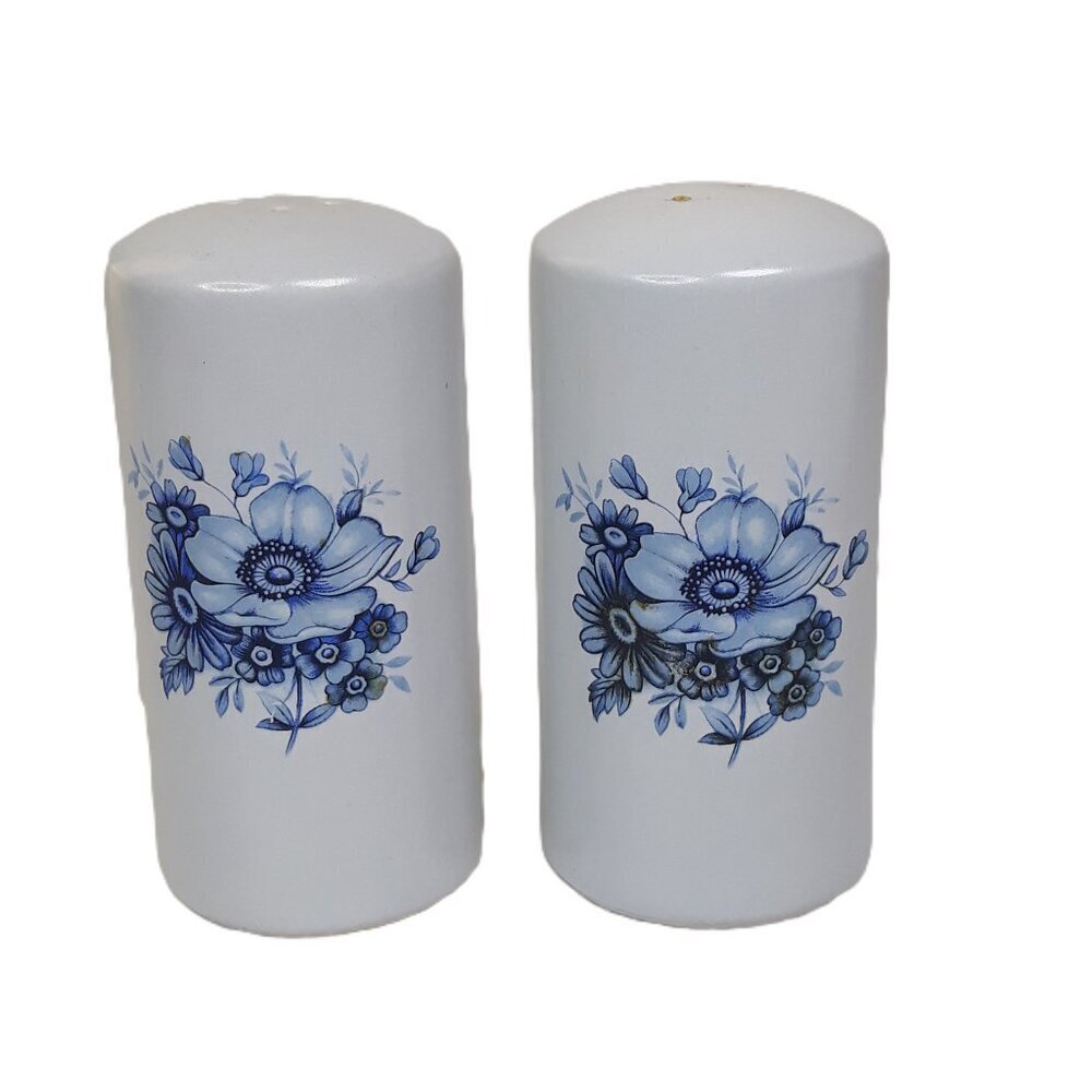 Delft Blue Holland Floral Ceramic Salt & Pepper Shakers